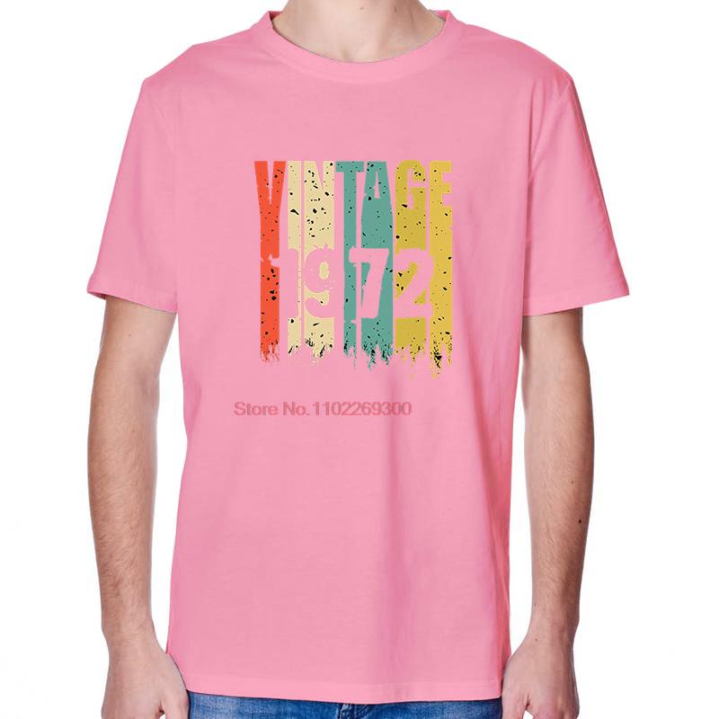 1972 Vintage Retro T Shirt Birthday Gift TShirt Cotton Short Sleeve TShirts Summer New Shirts And TShirts Print T Shirt