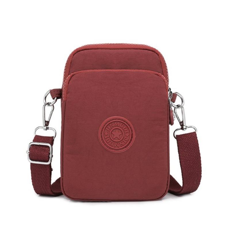 Mobile phone bag, mini bag, new oblique span small bag, multi-layer, Oxford cloth women's shoulder bag.