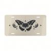 ON Butterfly Moon Vanity Plate Beige Off-White Celestial Front Bumper Car Decoration Accessory License Plate Gift For Women