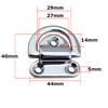 6mm Folding Deck Pad Eyes Lashing D Ring Tie Down Point Anchor Fixing Cleat Plate Mirror Polish Marine Grade 316 Stainless Steel