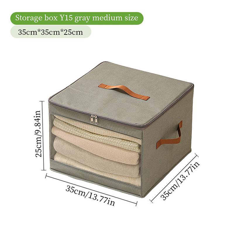 Waterproof And Dustproof Clothing Storage Box, Large Capacity Transparent Foldable And Portable Bedroom Organizer.