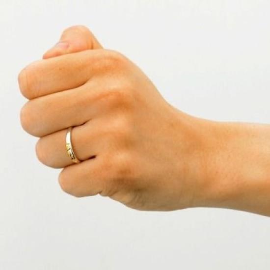 THE KISS Size 11 Winnie the Cubic Zirconia Silver Ring DI-SR703CB [Disney Collection] Pooh/Honey