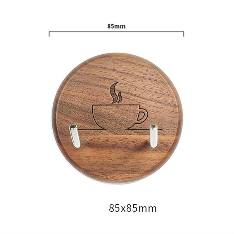 

Walnut Coffee Handle Hangs Storage Hook Coffee Filter Holder Kitchen Bar Hanger Handle Coffee Storage Rack