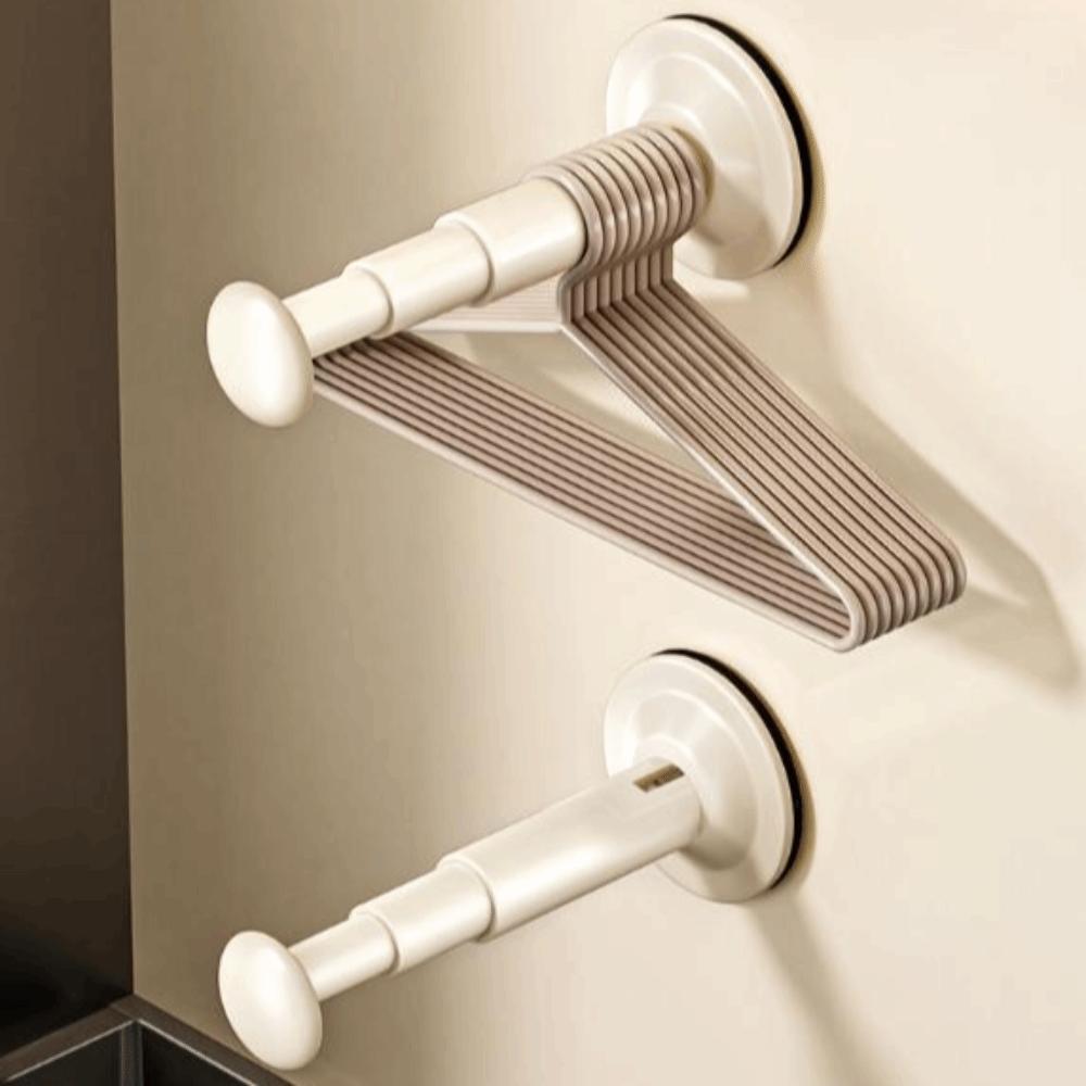 Suction Cup Clothes Hanger Multi-function Space-saving Household Hanger Wall Hanging Foldable Anti-slip Organizer