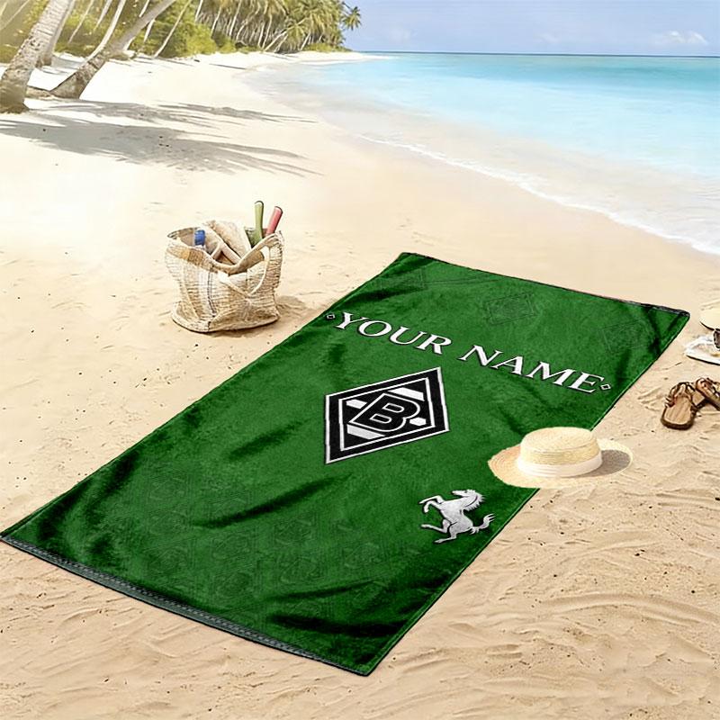 Borussia Custom Name Print Beach Towel, Large Soft Quick Dry Towel for Beach Camping Swimming