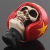 Universeller Helm Totenkopf Auto Schaltknauf Stick Auto Schaltgetriebe Schalthebel Kopfknauf Passend für Limousine Coupe SUV