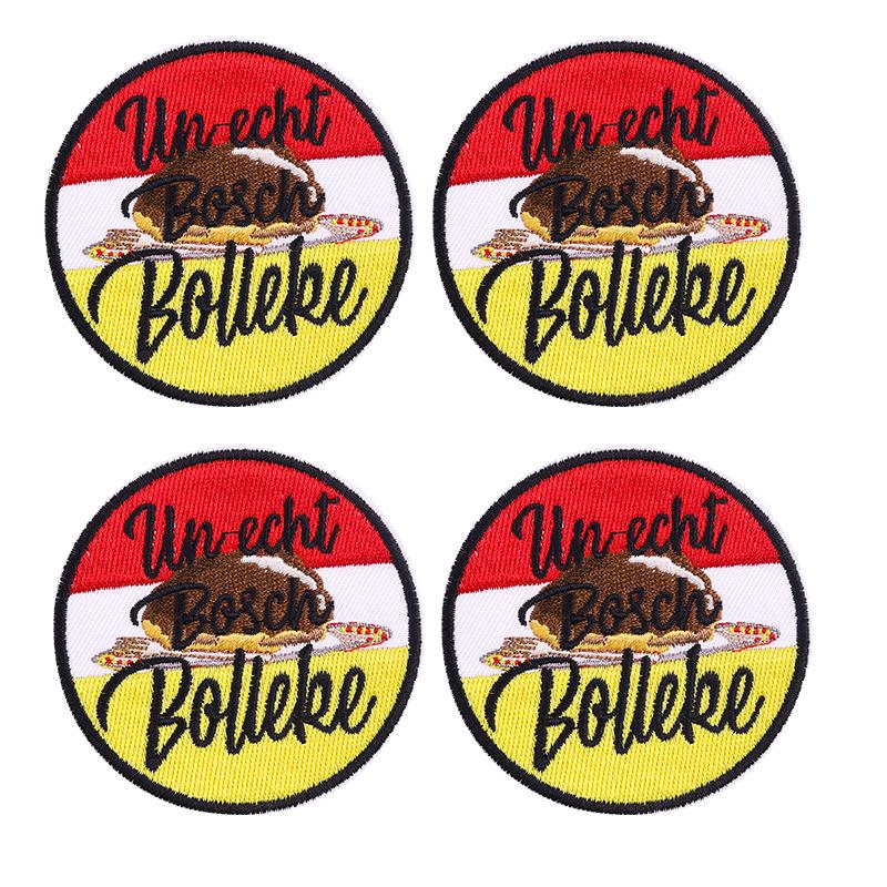 10pcs /Lots Netherland Carnival Patch Netherland Oeteldonk Emblem Full Embroidered Patches Iron On Patches For Clothing Sew Diy 