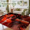 Crystal Velvet Square Rug Custom NameCristiano Ronaldo Pattern Non Slip Home Floor Decor Rug