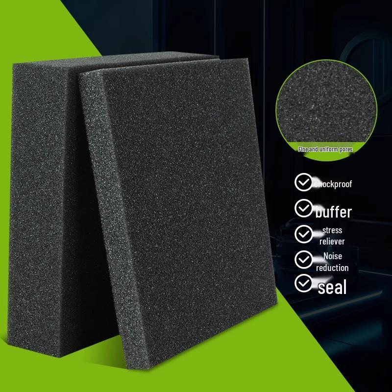 High-Viscosity Black Sponge Tape: Soft, Breathable, Single-Sided Strip for Door & Window Sealing, Soundproofing, Dustproofing.