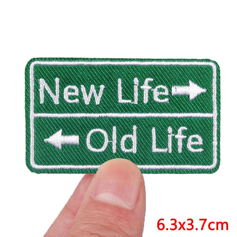Jackets Sew Embroidered Patches Cartoon/Punk Letter Slogan Iron On Patches For Clothing Thermoadhesive Patches For Clothes DIY