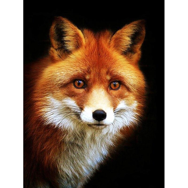 New 5D DIY Diamond Painting Red Fox Diamond Embroidery Animals Cross Stitch Full Round Drill Home Decor Manual Art Gift