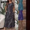 Women's Fashion Summer Spring Short Sleeve O-Neck Casual Dresses