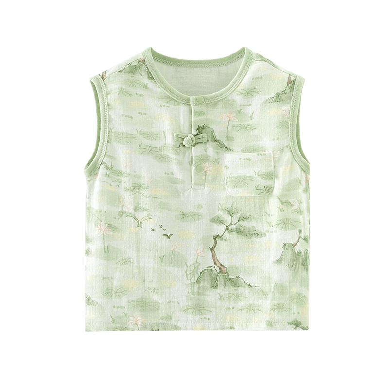 

Happy Bear Kids Chinese Style Sleeveless T-shirt 100/52