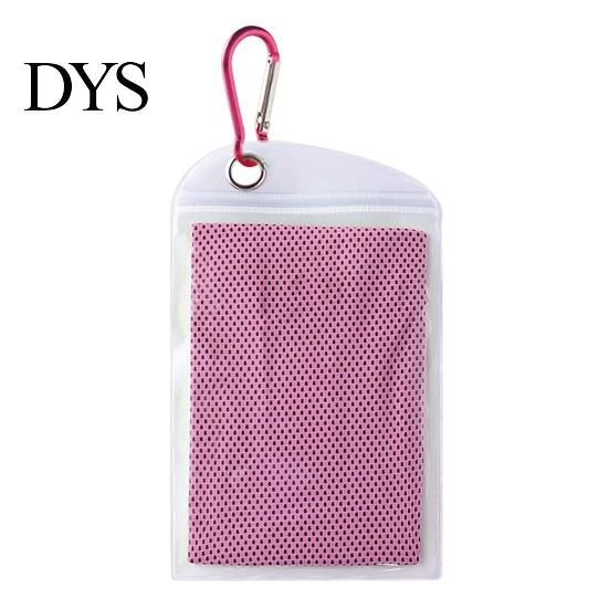 Outdoor Sports Cooling Accessory 100x30cm Unisex Towel, Portable Wrap with Carabiner, Breathable Polyester Cloth Instant Chill Towel for Workout