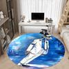 1pc Michael Joseph Jackson Moonwalk Office Round Area Rug, Under Office Chairs Bedroom Living Room Home Decor A1022332