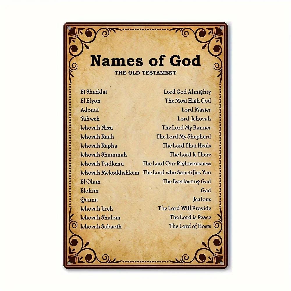 Vintage Metal Tin Poster Dear God Psalm Bible Metal Tin Signs Posters Plate Religious Home Decoration for Cafe Clubs Home Church