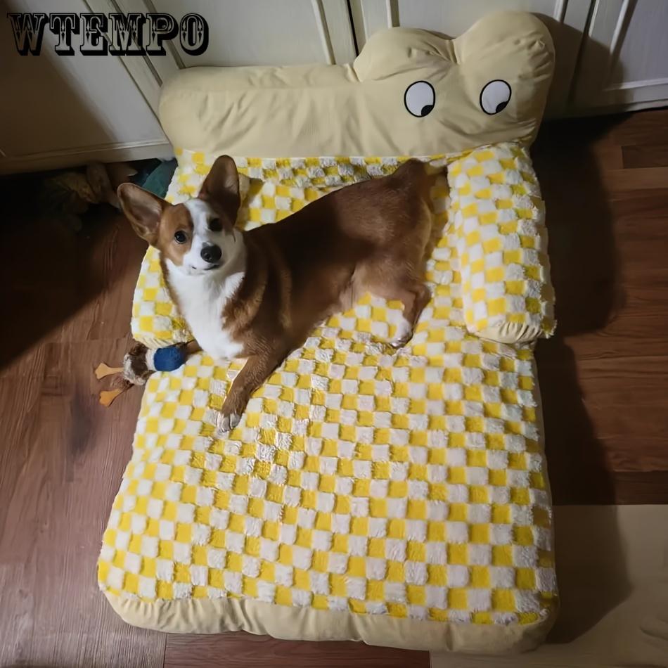 Una cama para perros acogedora y lavable para mascotas, adecuada para otoño e invierno, que proporciona calidez y comodidad, y que también sirve como nido para gatos para todas las estaciones.