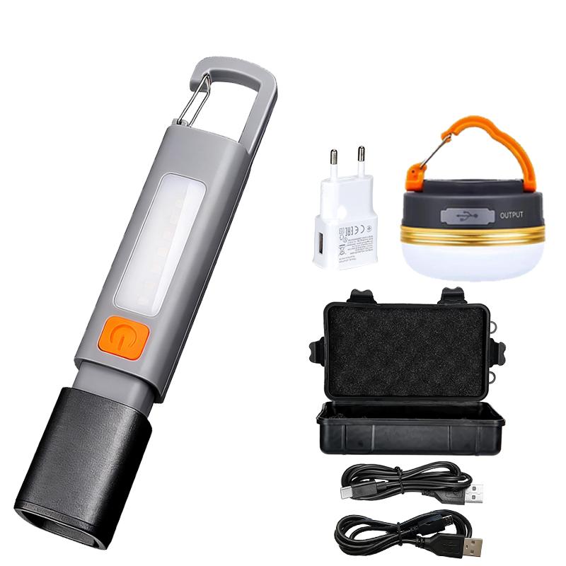 Super Bright XPE Flashlight COB Side Light Portable LED Torch Zoomable Waterproof Outdoor Fishing Hunting Camping Flashlight