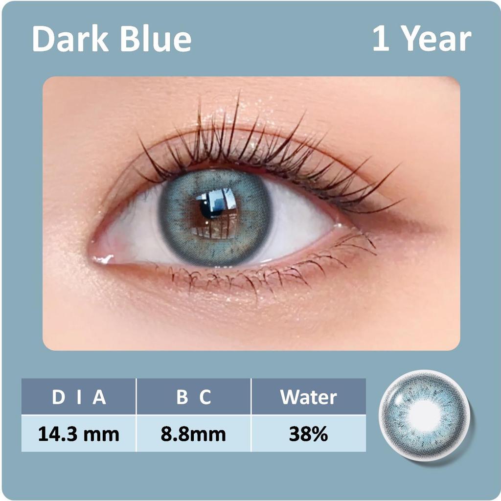 Blue Green Color 14.2mm Fashion Soft Beauty Tone Lady Colored Contact Lenses