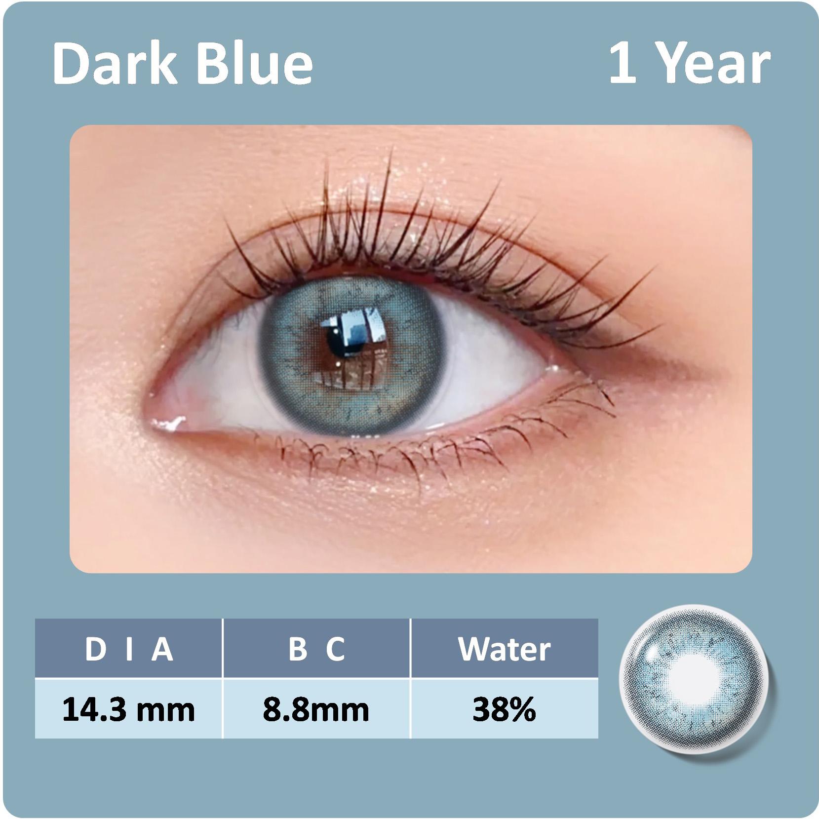 

Сине-зеленый цвет 14,2 мм Модные мягкие косметические цветные контактные линзы для женщин 0 темно-синий