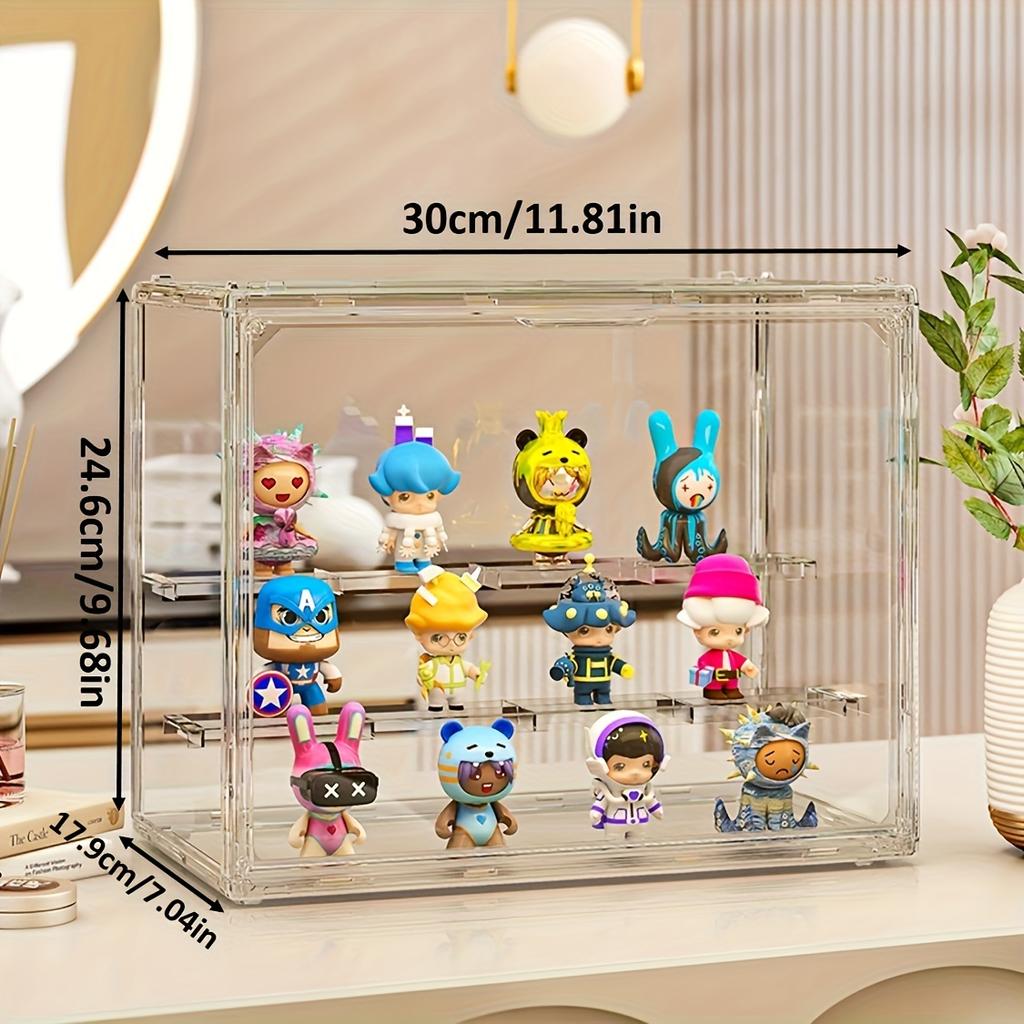 Acrylic Display Rack Transparent Ladder Anime Car Model Action Figures Display Cabinet Storage Box Doll Jewelry Sorting Box 2024