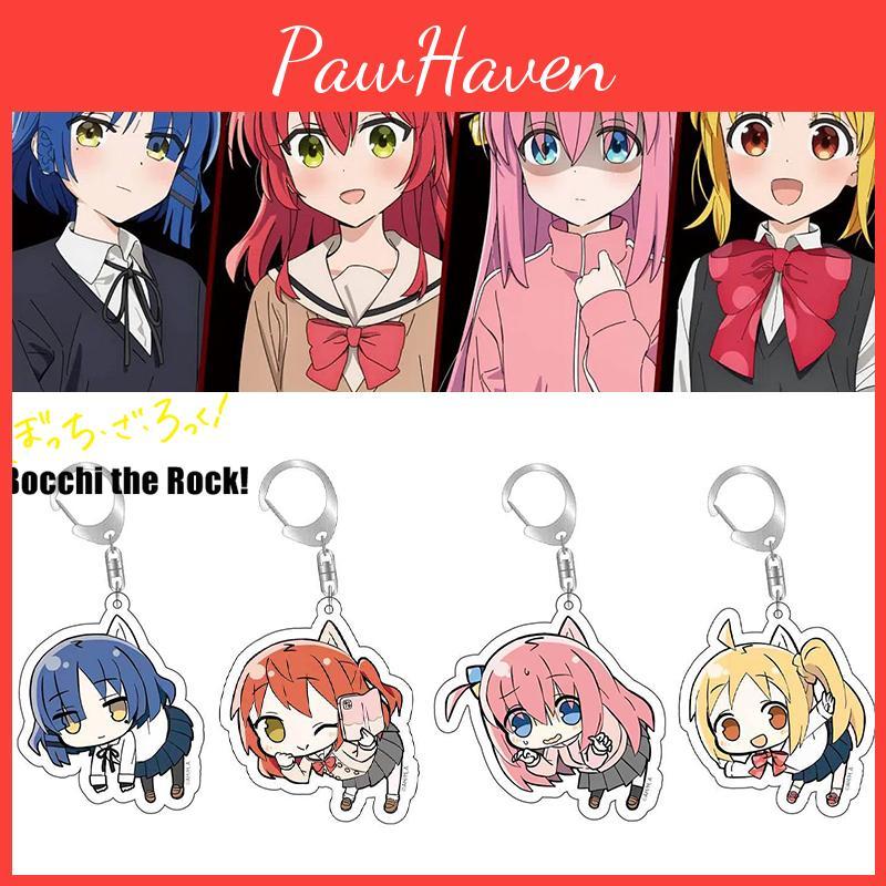 Unique Cartoon Character Printed Acrylic Keychain With Bag Pendant Accessories