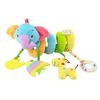 Cute, soft plush toy that attaches to a stroller. Baby/Kids bear/elephant design. Perfect as a baby shower/birthday gift. Blue (Elephant)