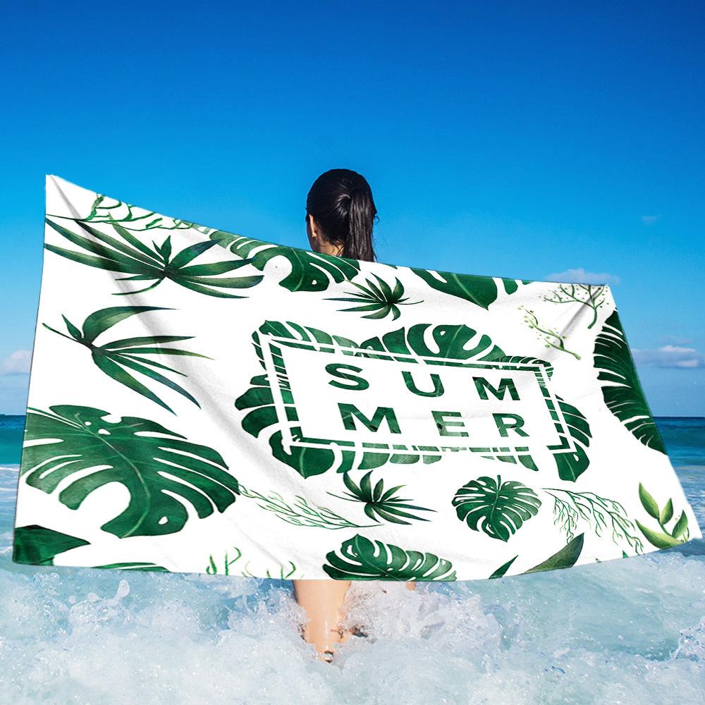 Blue Sea Turtle Beach Towel, Soft Microfiber Quick Dry Oversized Bath Towel, Nautical Summer Pool Blanket 1pcs