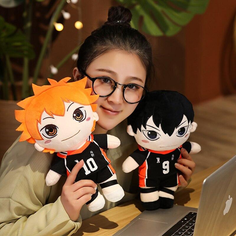 1ks 20/30cm Kawaii Haikyuu Plyšové hračky Krásné anime Hinata Syouyou Kageyama Tobio Vycpané měkké panenky Klíčenka Boys Dětský Vánoční dárek