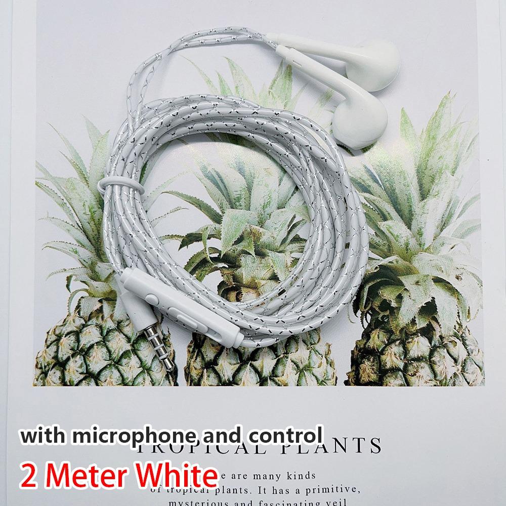 1Pcs 2m/3m Cable Length Wired Headset Black White Anchor Bass Earplugs Monitoring Recording 3.5mm Computer Game Live Headphone