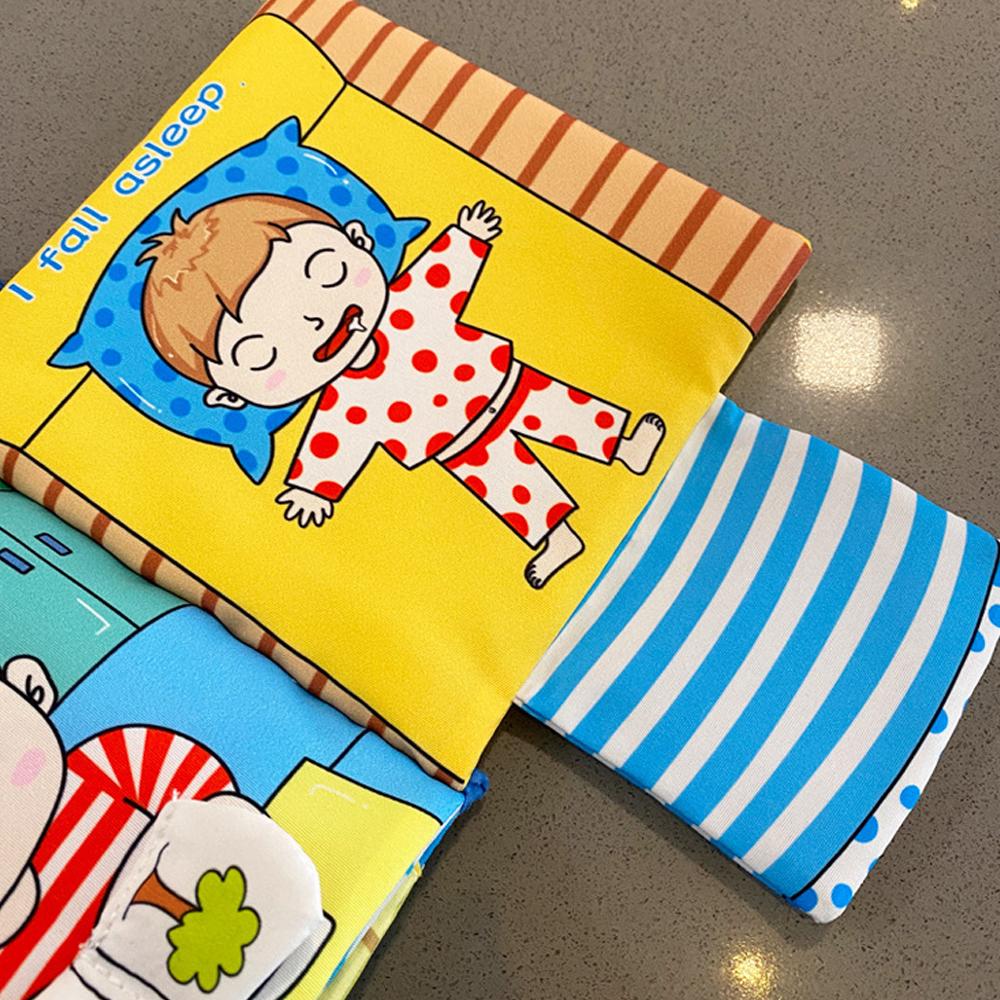 Fabric Montesorii Crinkle Book with Drawings and Sound for Kid New Born Babies From 0 To 12 Messes Brinquedos 1year Learning Toy