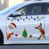 Christmas Decoration Car Sticker Reflective Magnetic Decal Bulb Santa Snowman Dwarf Refrigerator Magnetic Decal Car Sticker