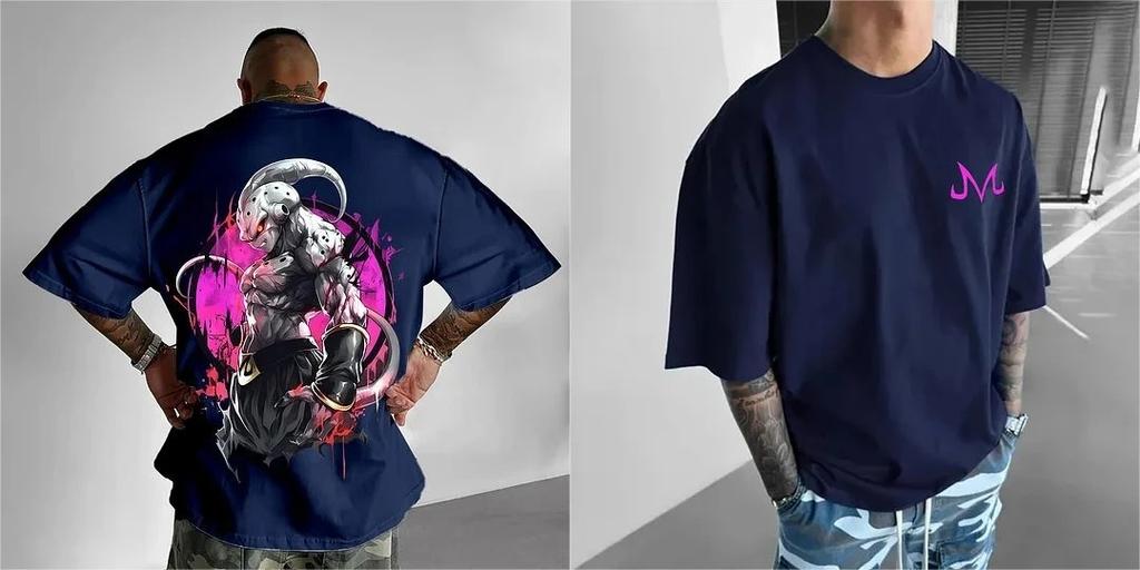 2026 Broly Dragon Ball Locker geschnittenes T-Shirt Unisex Anime Muskel Grafik-T-Shirt Streetwear Tintenspritzer Dämonenhörner Baumwolle Lässig Streetwear
