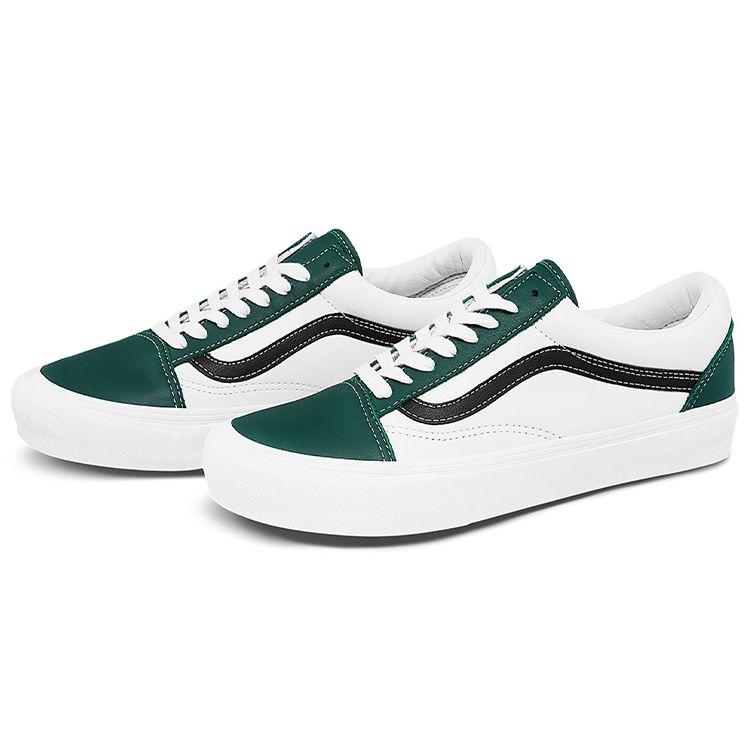 Vans Old Skool Vlt Lx Low Top Skate Shoes Unisex Sneakers White Green VN0A4BVF22D