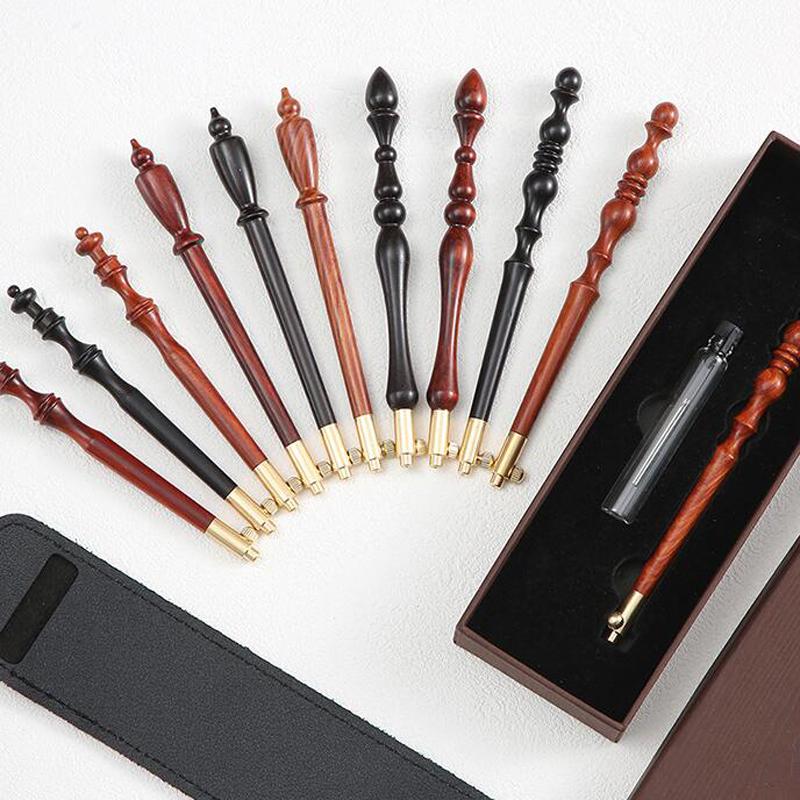 Broderi virkning dubbelsidigt broderi virkning lila sandelträhandtag