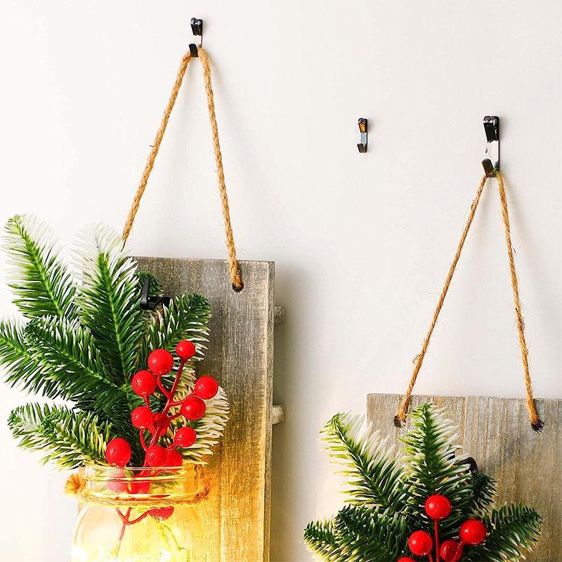 Picture Hangers 100PC Picture Hanging Kits Including 30lb/50lb Picture Hanging Hooks 2 Sizes Picture Hooks with Nails for Drywall Wooden Wall