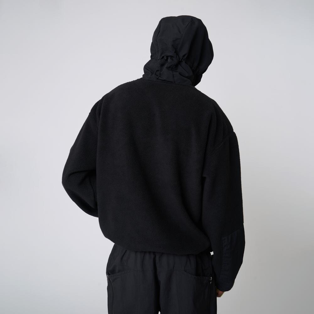 Au42Hl01 Fleece Tech Anorak_Black