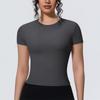 New-style Sports-inspired, Figure-hugging, Short-sleeved, Breathable Yoga T-shirt for Running, Training and Fitness – Women’s Top