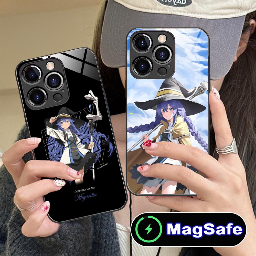 Mushoku Tensei Roxy Mobile Phone Case for iPhone 17 16 15 14 13 12 11 Air Pro Max Plus Mini MagSafe Glass Colorful Cover Luxury