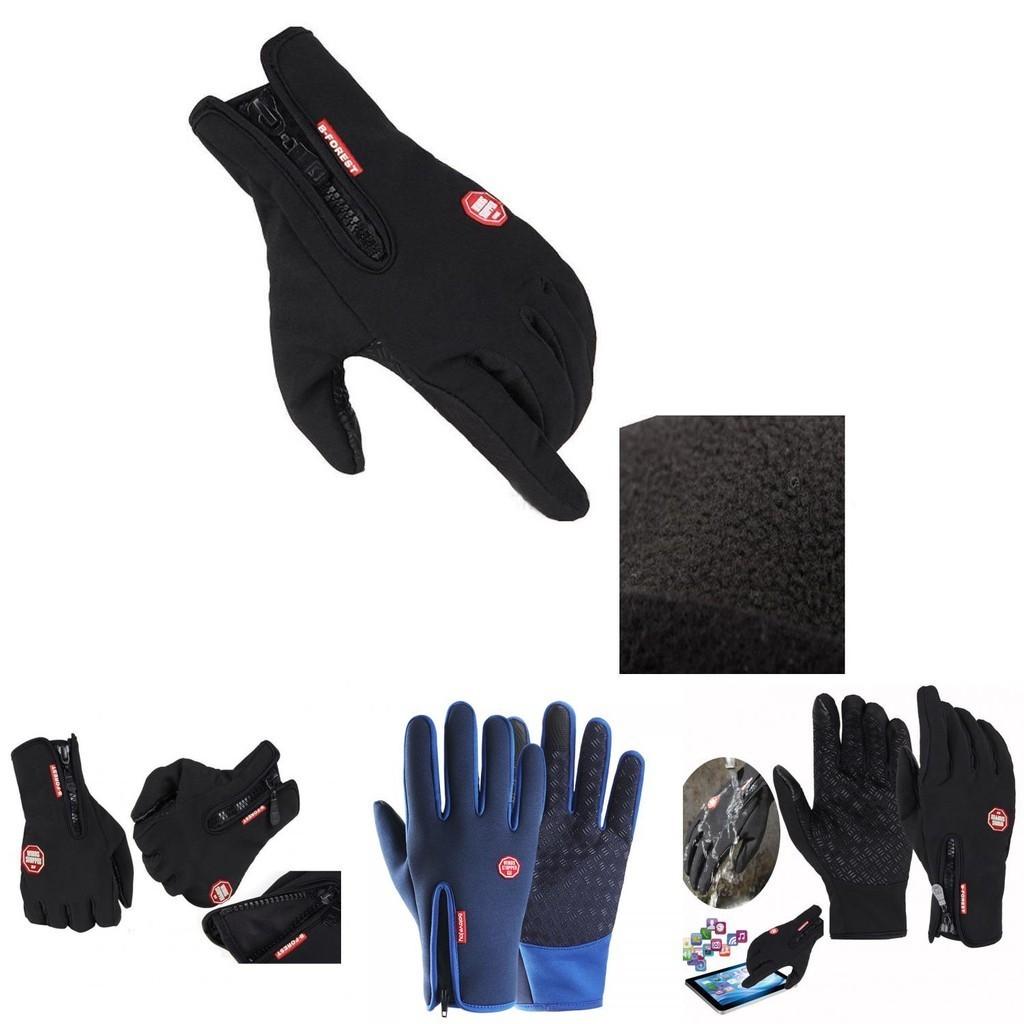 Stylish Black Touch Screen Winter Gloves Featuring Waterproof And Windproof Design