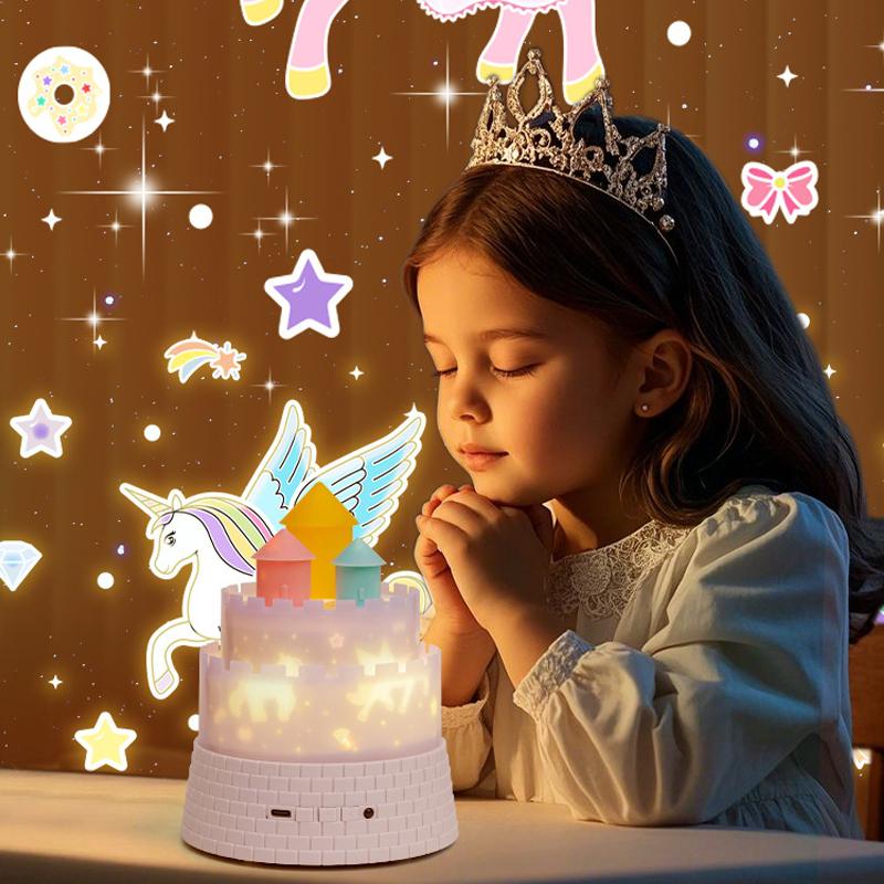 Castle Starry Sky Light Projector Light Rotating Star Bedroom Ceiling Atmosphere Night Lamp Birthday Gift