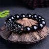 Pi Xiu Obsidian mărgele de piatră neagră Bărbați, femei, brățară, bogăție și brățări norocoase, bijuterii în stil chinezesc, cadou