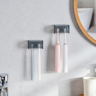 Porte-brosse à dents mural avec couvercle, accessoires de salle de bain, porte-brosse à dents auto-adhésif pour douche