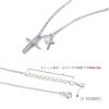 Necklace for Double Zirconia Silver Birthday Jewelry K.L.Y Women, Popular, Cross, Strand, CZ, 925, Hypoallergenic, Necklace, Accessory, Gift, Women's