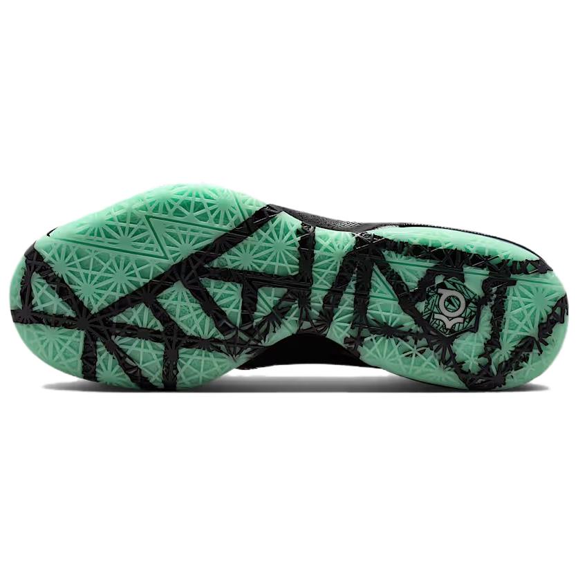 Nike KD 6 Slip Resistant Abrasion Resistant Low Top Basketball Shoes Unisex Black Green FQ8356-900