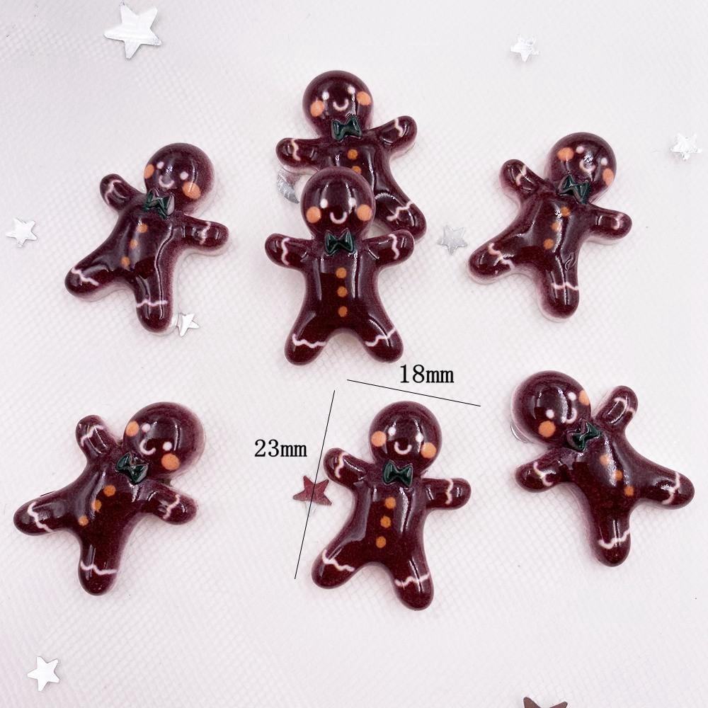 20pcs Resin Colorful Christmas Combination Flatback Cabochon Stone Figurines Christmas Embellishments DIY Scrapbook Craft