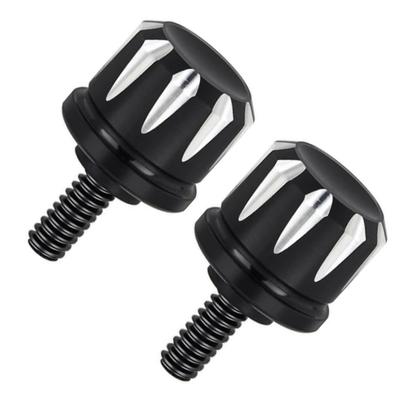 XSAJU Motorcycle Seat Bolts Set of 2 M6 Screws Seat Screw Bolts Black Aluminum Alloy