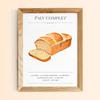 Kitchen Food Bread Croissant French Bakery Recipes Art Poster Canvas Painting Wall Prints Picture for Living Room Home Decor