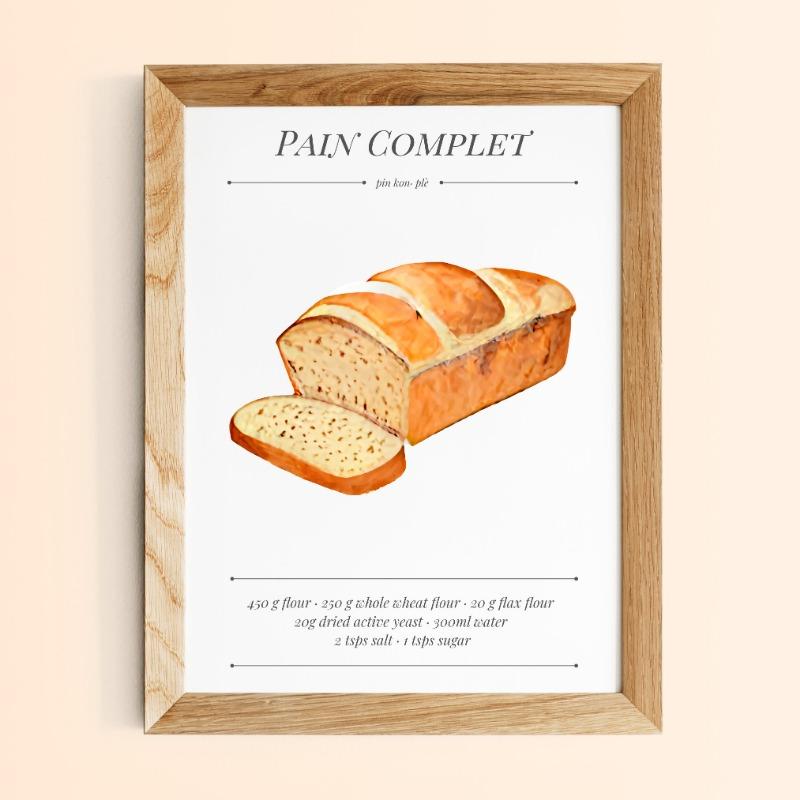 Kitchen Food Bread Croissant French Bakery Recipes Art Poster Canvas Painting Wall Prints Picture for Living Room Home Decor