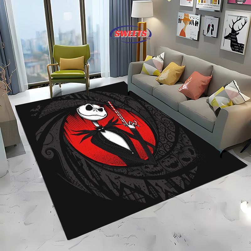 

Ковер с забавным 3D-принтом в виде черепа и Джека, предметы домашнего обихода для гостиной и спальни, коврик для дивана в детскую комнату, придверный коврик, напольный противоскользящий коврик 40x60cm (16x24in)